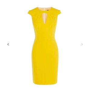 Karen Millen Yellow Bodycon Dress
